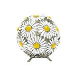 Daisy enamel painted vase