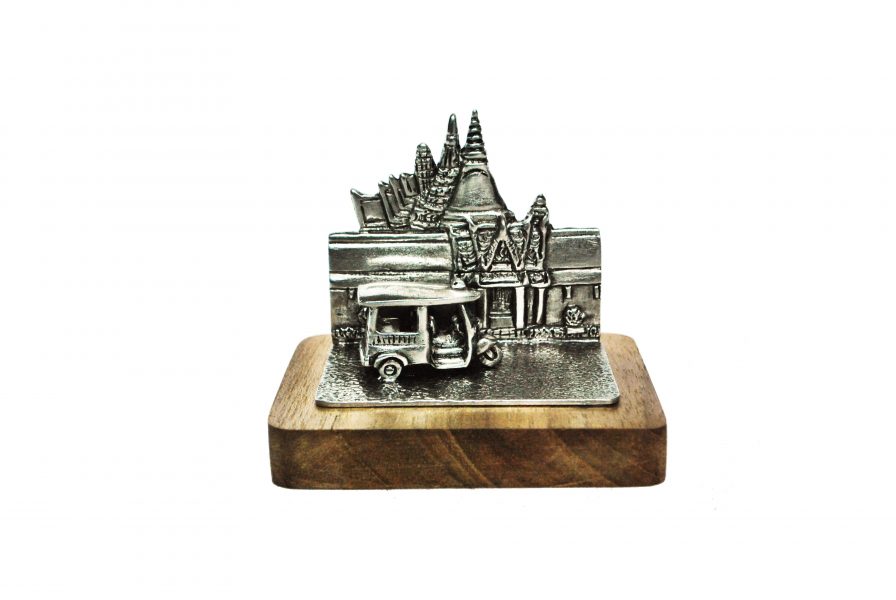 NCTH05-1 Thai Name Card Holder: The Temple of the Emerald Buddha and Tuk Tuk - Image 1