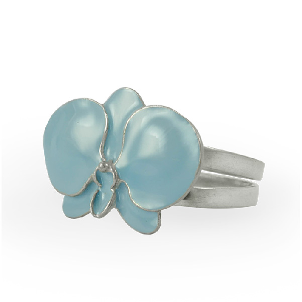 web-03 Orchid Enamel Painted Napkin Ring - Image 1