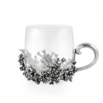 Seasonal Flowers Glass Tea Cup: Sweet Osmanthus